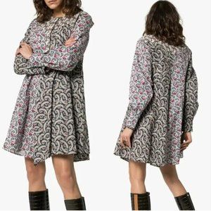 Isabel Marant Étoile Lissande Multi Print Mini Dress (Size 40)